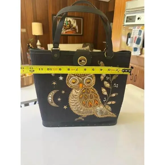 1970s Vintage Owl Enid Collins Beaded Purse - Picture 6 of 8